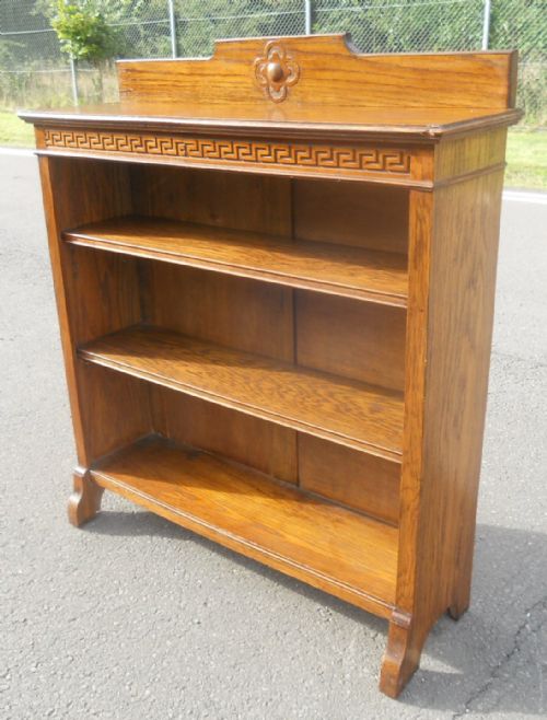 Edwardian Oak Open Bookcase