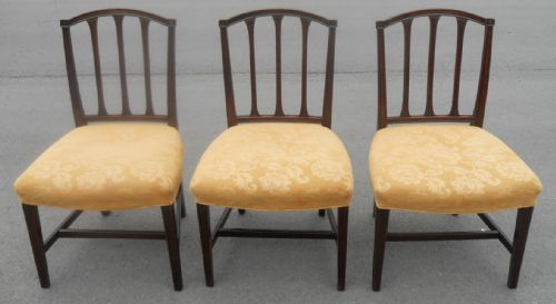 Set of Three Georgian Mahogany Dining Chairs