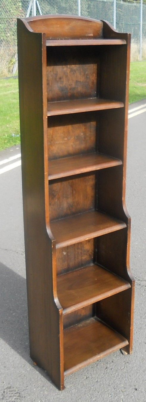 Oak Standing Open Bookcase