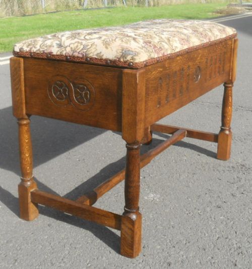 OAK PIANO STOOL - ADDITIONAL PHOTO 2