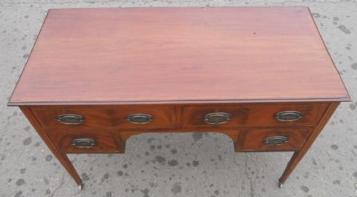 EDWARDIAN INLAID MAHOGANY WRITING DESK - ADDITIONAL PHOTO 4