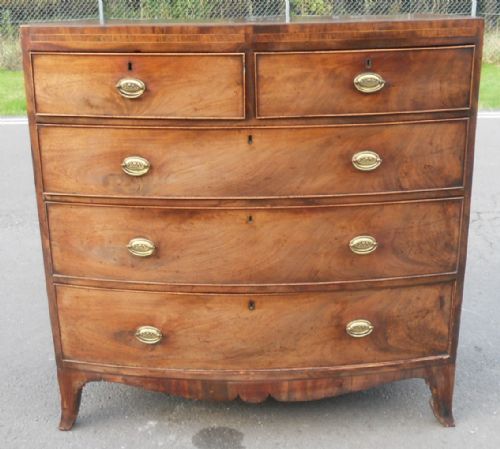 Georgian Mahogany Bowfront Chest of Drawers