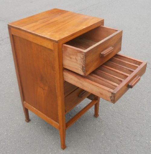 EDWARDIAN SMALL TEAK CHEST OF DRAWERS - ADDITIONAL PHOTO 8