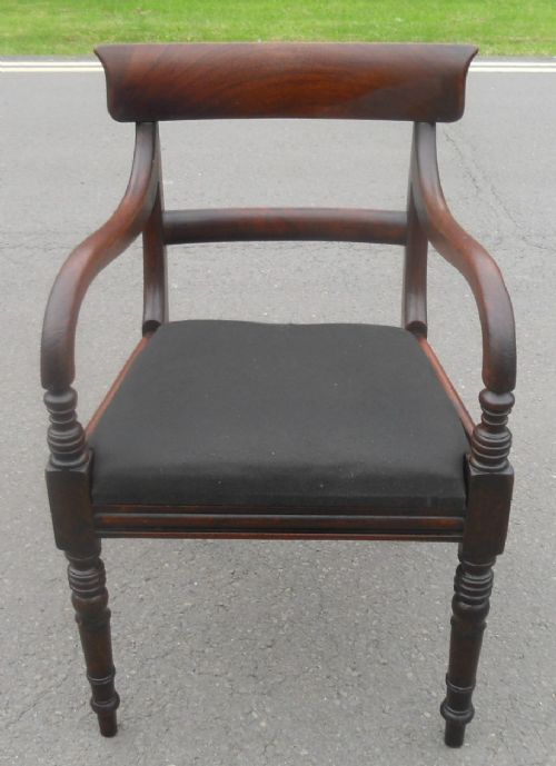 Georgian Mahogany Carver Desk Armchair