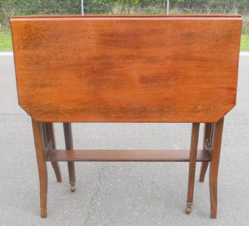 EDWARDIAN MAHOGANY DROPLEAF COFFEE TABLE - ADDITIONAL PHOTO 2