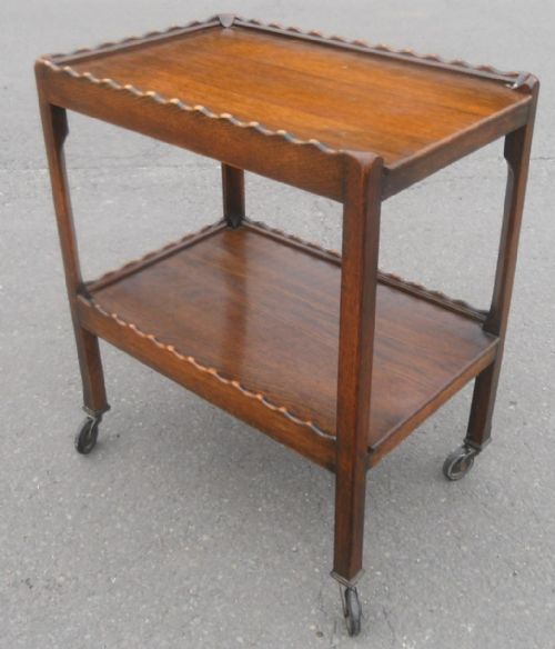 Oak Two Tier Tea Trolley