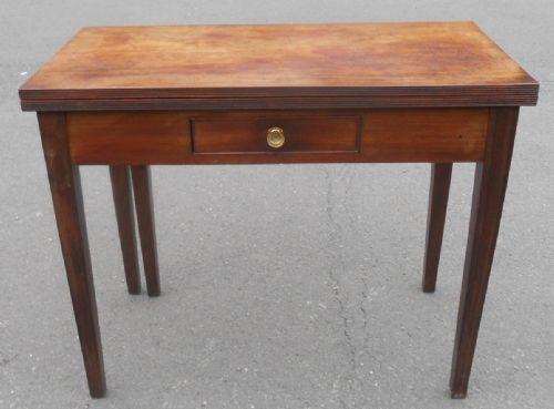 GEORGIAN MAHOGANY FOLDOVER TEA TABLE - ADDITIONAL PHOTO 1