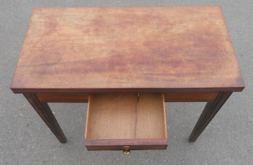 GEORGIAN MAHOGANY FOLDOVER TEA TABLE - ADDITIONAL PHOTO 4