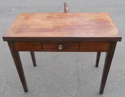 GEORGIAN MAHOGANY FOLDOVER TEA TABLE - ADDITIONAL PHOTO 8