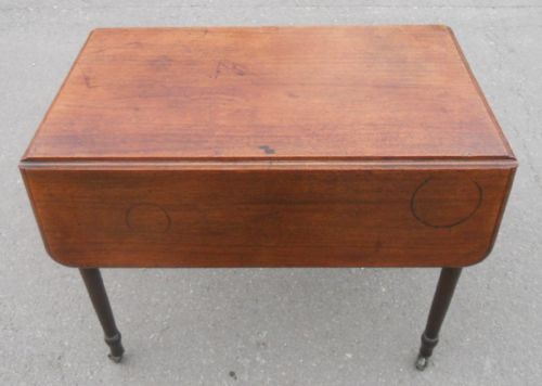 GEORGIAN MAHOGANY DROPLEAF PEMBROKE TABLE - ADDITIONAL PHOTO 9
