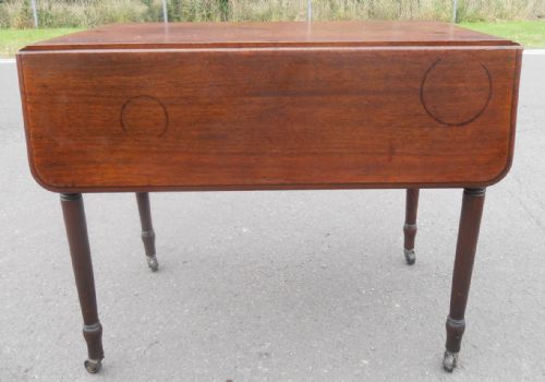 GEORGIAN MAHOGANY DROPLEAF PEMBROKE TABLE - ADDITIONAL PHOTO 10