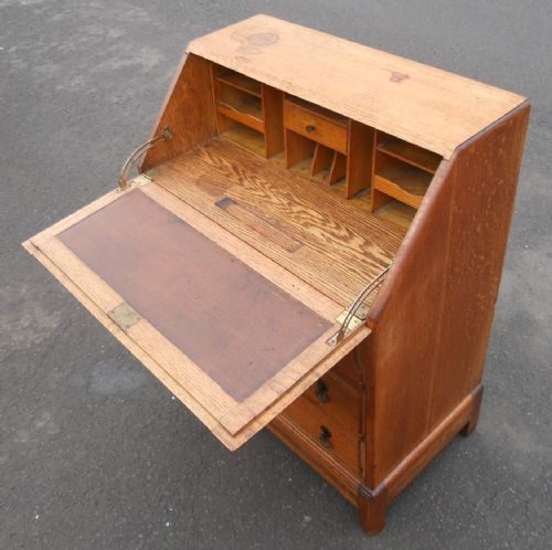 GOLDEN OAK WRITING BUREAU - ADDITIONAL PHOTO 8
