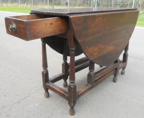 ANTIQUE OAK GATELEG DINING TABLE - ADDITIONAL PHOTO 3