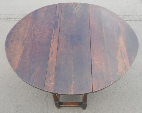 ANTIQUE OAK GATELEG DINING TABLE - ADDITIONAL PHOTO 5