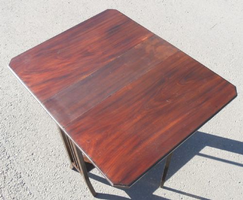 EDWARDIAN MAHOGANY DROPLEAF COFFEE TABLE - ADDITIONAL PHOTO 5