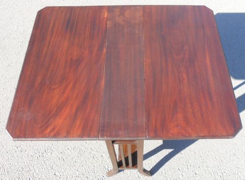 EDWARDIAN MAHOGANY DROPLEAF COFFEE TABLE - ADDITIONAL PHOTO 6