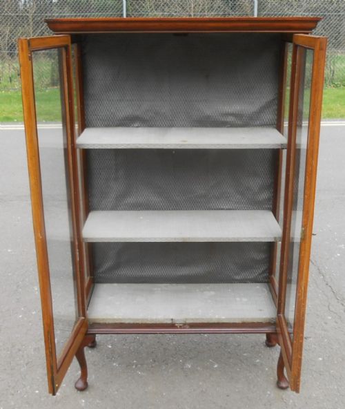 EDWARDIAN MAHOGANY CHINA DISPLAY CABINET - ADDITIONAL PHOTO 6