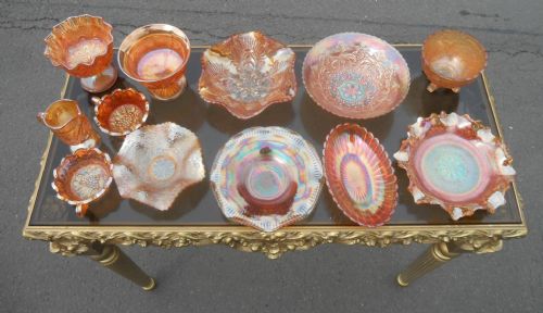 TWELVE PIECES OF CARNIVAL GLASS - ADDITIONAL PHOTO 2