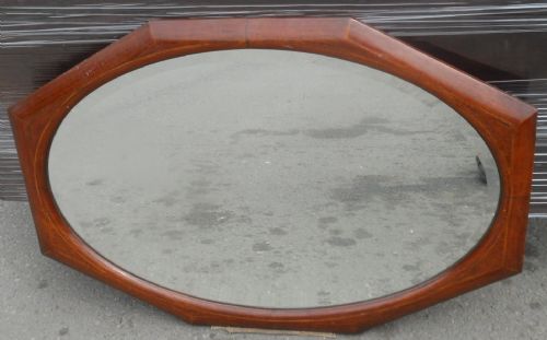 EDWARDIAN OVAL MAHOGANY FRAMED WALL MIRROR - ADDITIONAL PHOTO 3