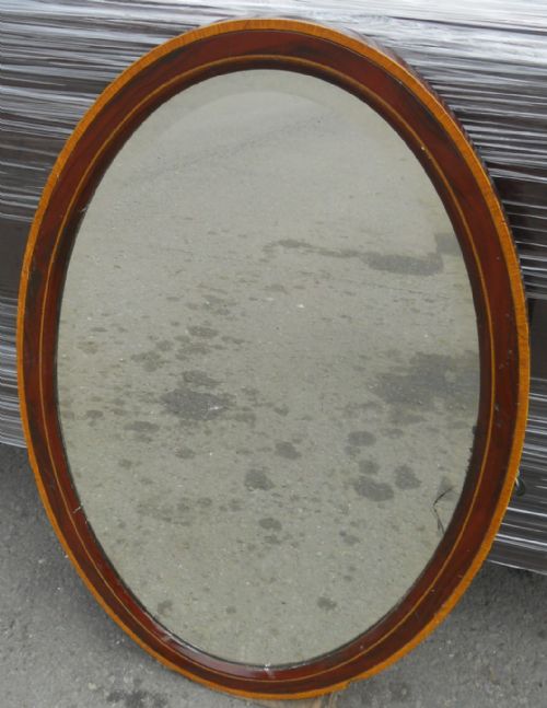 EDWARDIAN OVAL HANGING WALL MIRROR - ADDITIONAL PHOTO 1