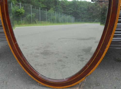EDWARDIAN OVAL HANGING WALL MIRROR - ADDITIONAL PHOTO 5