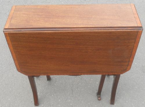 EDWARDIAN MAHOGANY DROPLEAF COFFEE TABLE - ADDITIONAL PHOTO 2