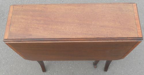 EDWARDIAN MAHOGANY DROPLEAF COFFEE TABLE - ADDITIONAL PHOTO 3