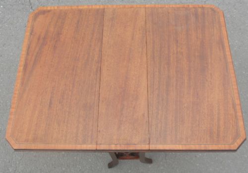 EDWARDIAN MAHOGANY DROPLEAF COFFEE TABLE - ADDITIONAL PHOTO 9