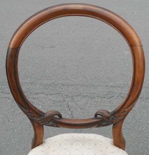 PAIR VICTORIAN ROSEWOOD DINING CHAIRS - ADDITIONAL PHOTO 2