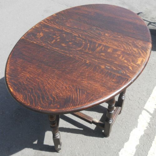 SOLID OAK GATELEG DINING TABLE - ADDITIONAL PHOTO 2