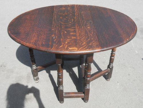 SOLID OAK GATELEG DINING TABLE - ADDITIONAL PHOTO 3