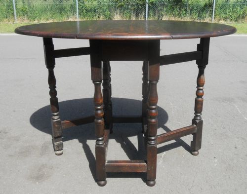 SOLID OAK GATELEG DINING TABLE - ADDITIONAL PHOTO 4