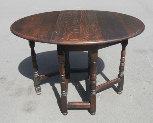 SOLID OAK GATELEG DINING TABLE - ADDITIONAL PHOTO 5