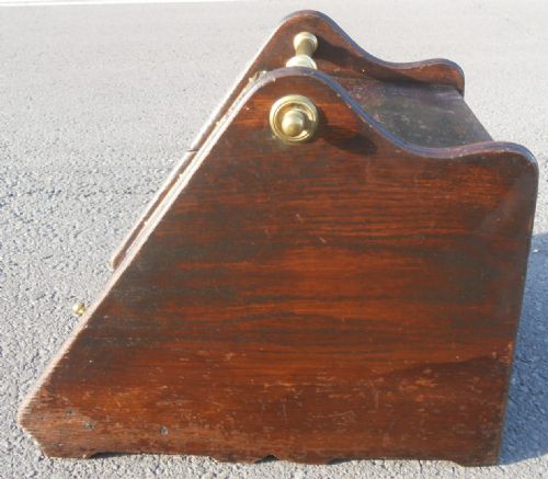 BRASS MOUNTED WOODEN COAL BOX - ADDITIONAL PHOTO 2