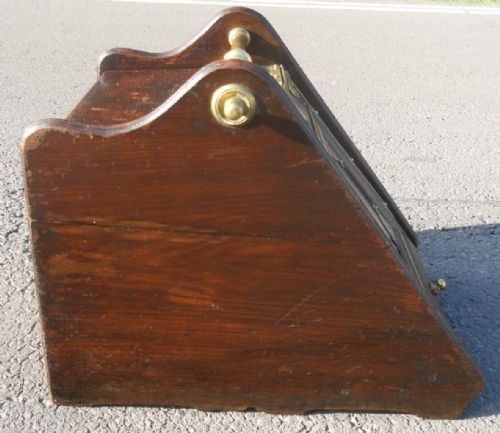 BRASS MOUNTED WOODEN COAL BOX - ADDITIONAL PHOTO 5