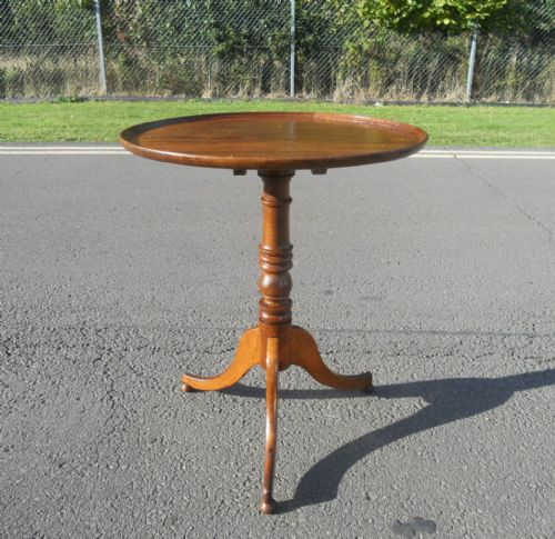 GEORGIAN MAHOGANY DISH TOP TRIPOD TABLE - ADDITIONAL PHOTO 5