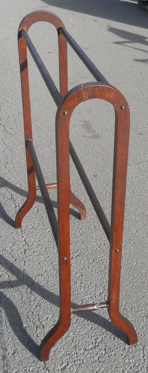 Edwardian Polished Beech Towel Rail