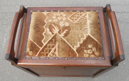 EDWARDIAN MAHOGANY PIANO STOOL - ADDITIONAL PHOTO 2