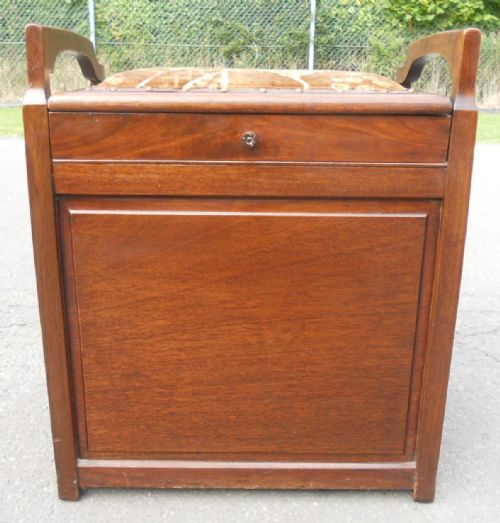 EDWARDIAN MAHOGANY PIANO STOOL - ADDITIONAL PHOTO 3