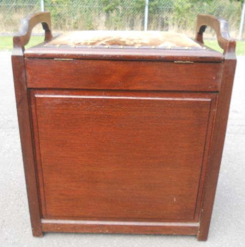 EDWARDIAN MAHOGANY PIANO STOOL - ADDITIONAL PHOTO 12