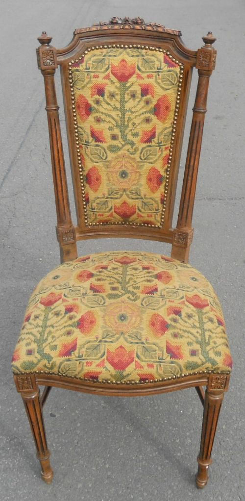 French Gilt Upholstered Single Chair