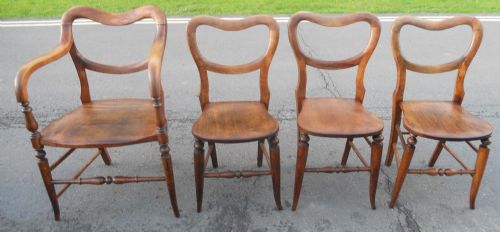 SET OF FOUR VICTORIAN MAHOGANY SIDE CHAIRS - ADDITIONAL PHOTO 1