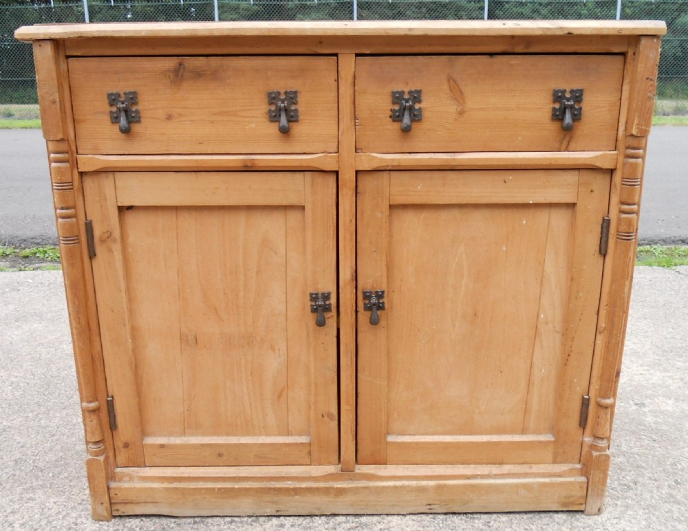 Victorian Pine Two Door Sideboard Cupboard Base