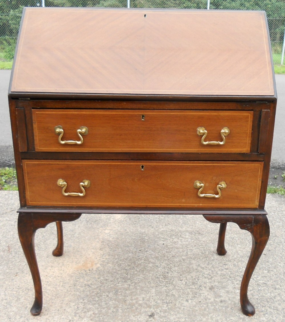 Edwardian Inlaid Mahogany Writing Bureau