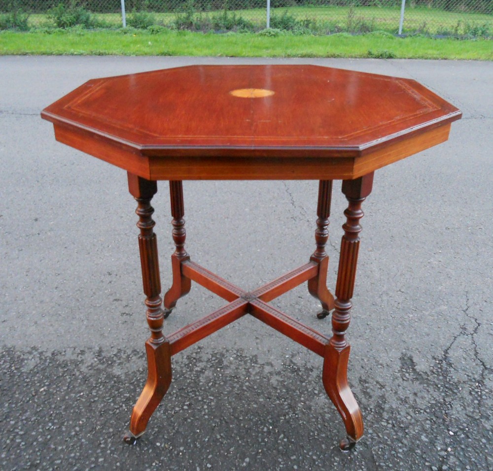 Edwardian Inlaid Mahogany Centre Table 