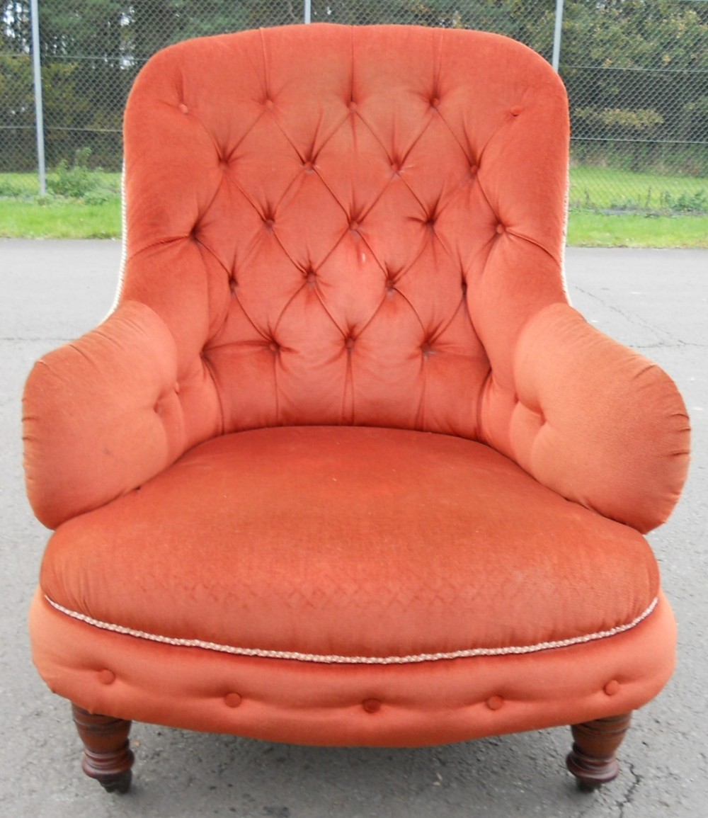 Victorian Upholstered Tub Armchair