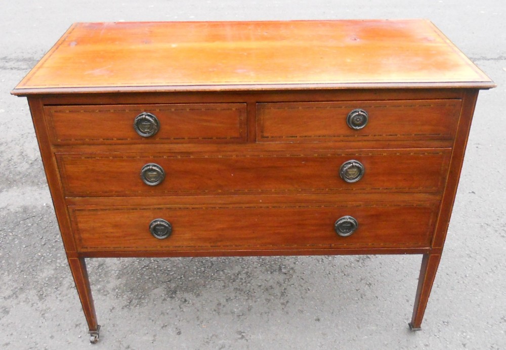 Edwardian Inlaid Mahogany Chest of Drawers