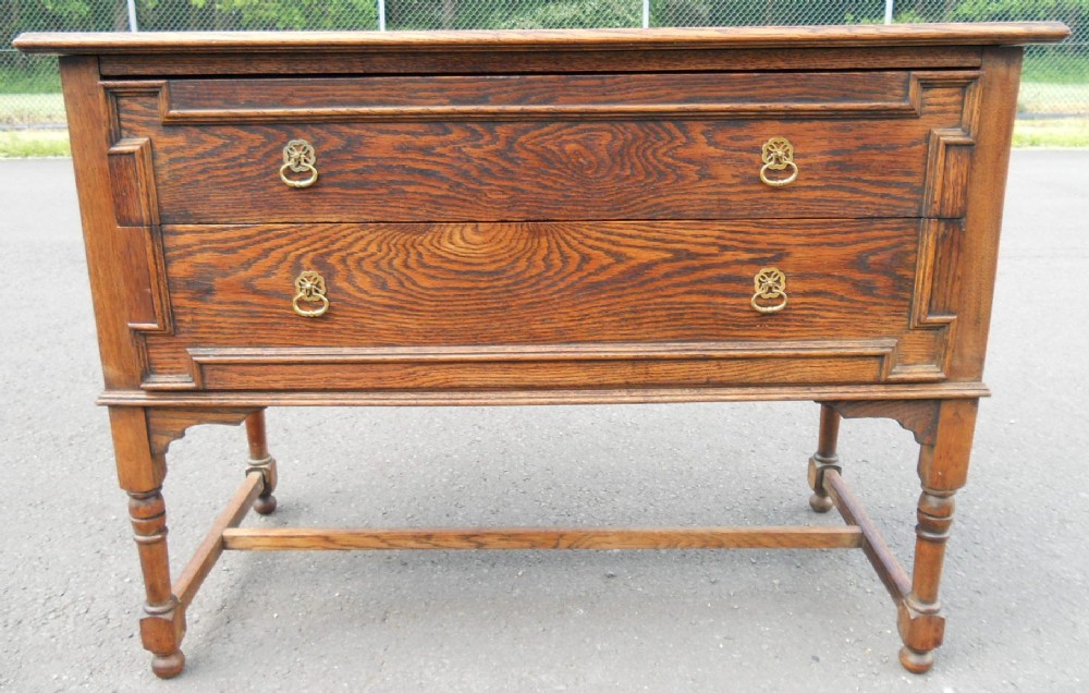 Oak Long Chest of Drawers 