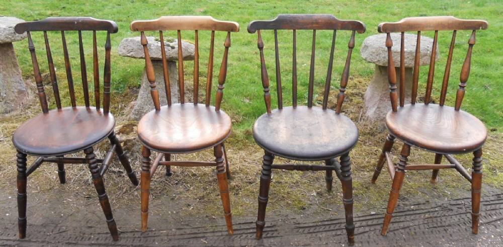 Four Elm Spindleback Kitchen Chairs 