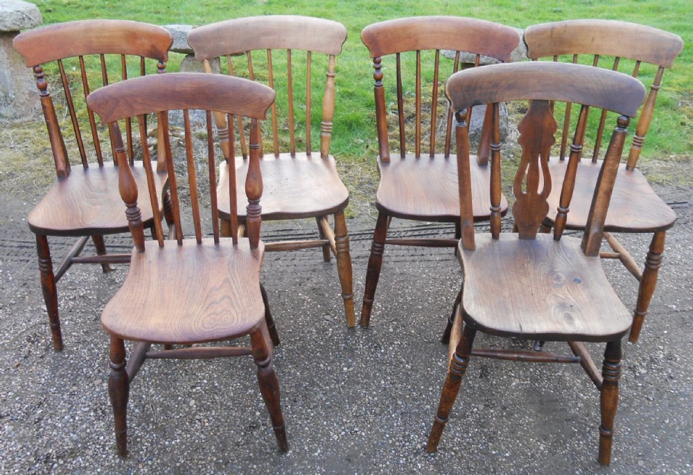 Six Elm Spindleback Kitchen Chairs 